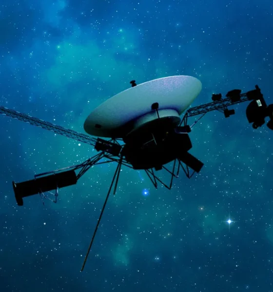 Voyager 1 as it travels through interstellar space