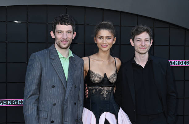 Josh O'Connor, Zendaya and Mike Faist at the Los Angeles premiere of "Challengers" 