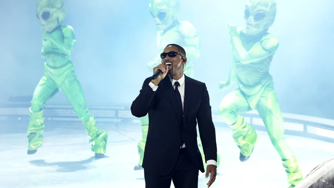 Will Smith performs at the Coachella Stage during the Coachella 2024