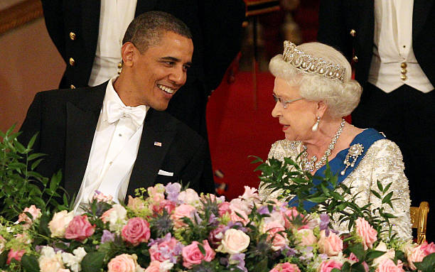 Barack Obama with lady England