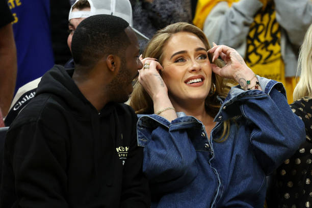  Agent Rich Paul and Adele attend Game Two of the 2022 