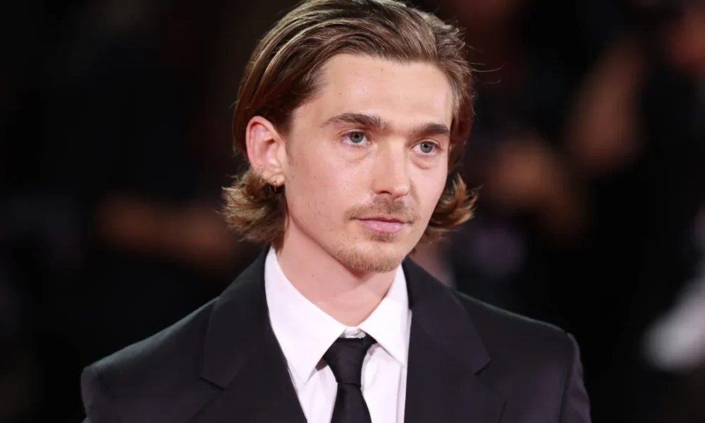 ustin Abrams attends the 'Wolfs' red carpet during the 81st Venice International Film FestivalGetty Images