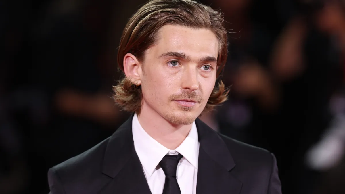 ustin Abrams attends the 'Wolfs' red carpet during the 81st Venice International Film FestivalGetty Images