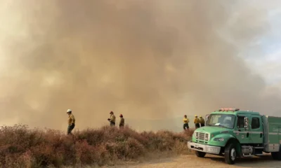 The Bridge fire in the Angeles National Forest on Sunday, Sept. 8 caused evacuations and road closures in the area. (Photo courtesy Angeles National Forest)